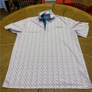 Tommy Bahama Men’s Pink Patterned Polo